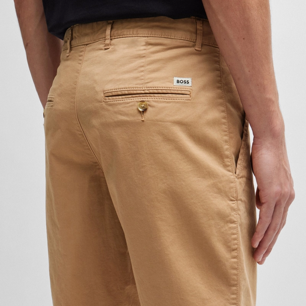 Hugo Boss Slice Cotton-Blend Twill Smart Shorts - XS